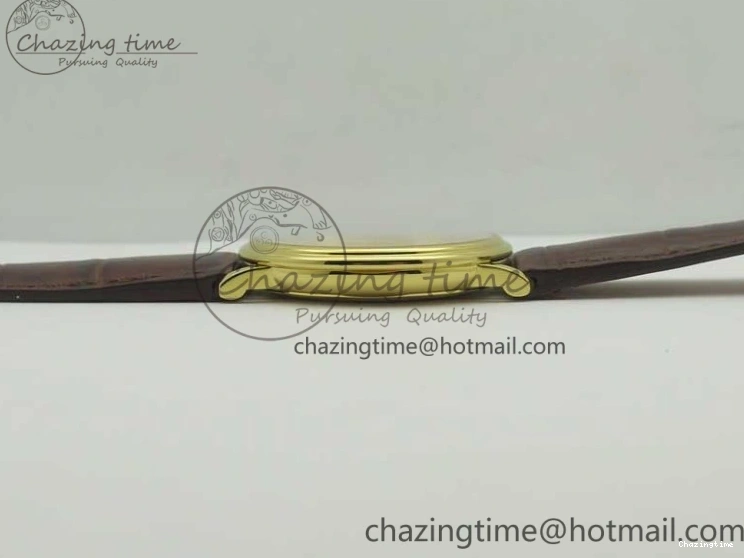 0318 WellDesigned Villeret 6651 YG ZF 1:1 Best Edition White Dial on Brown Leather Strap A 8000